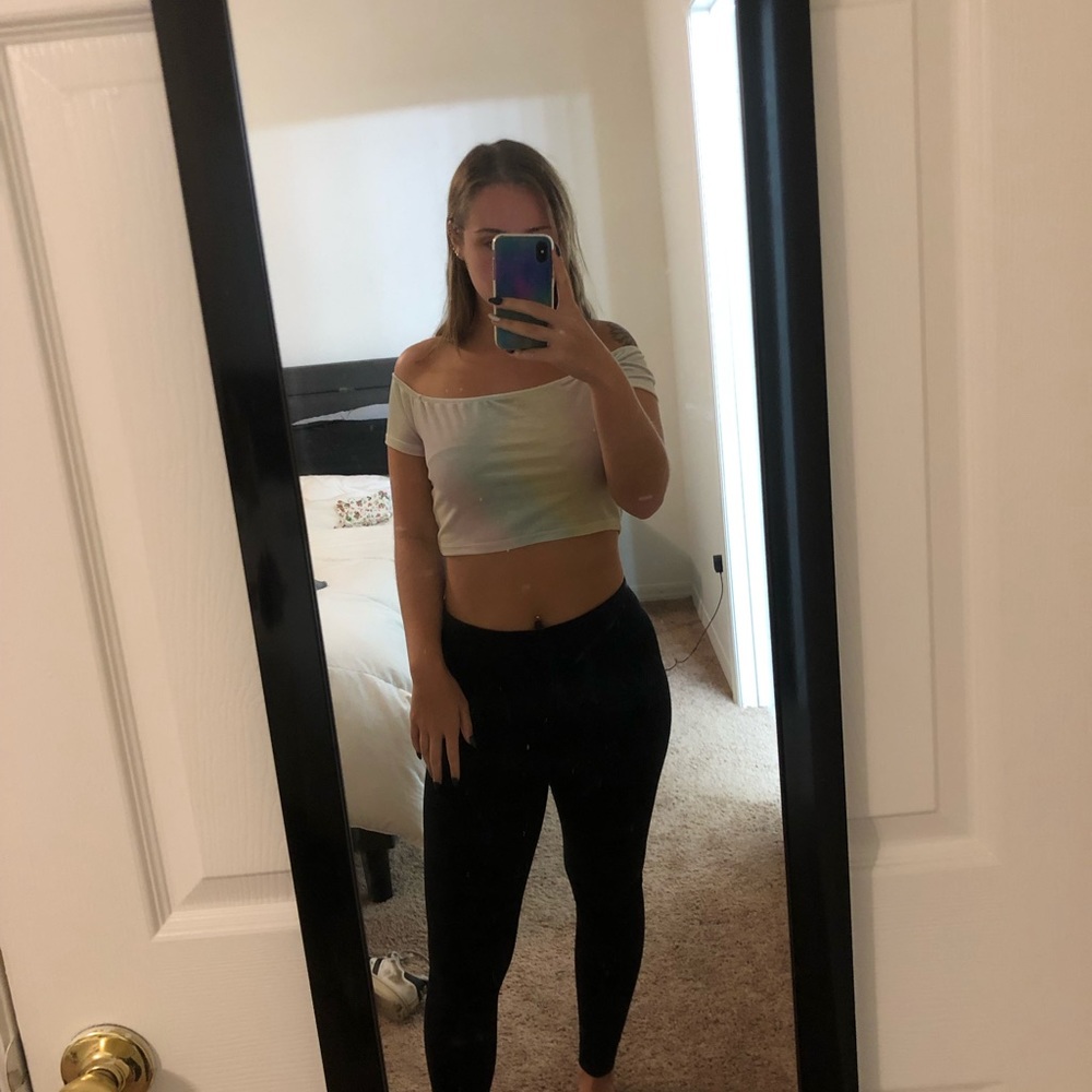 off the shoulder crop top